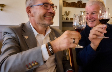 Visite de club au RC Payerne La Broye : DG René-Marc Blaser et  Jean-Michel Rapin, Président